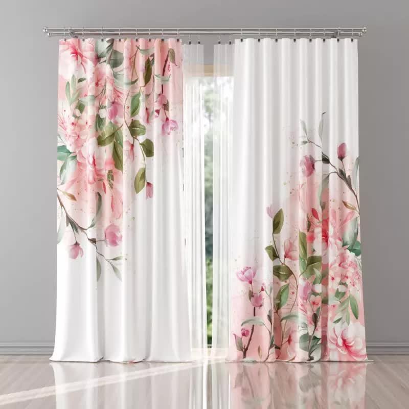 Zasłona gotowa tkanina drukowana agerta 150x250 cm - 250 cm 150 cm