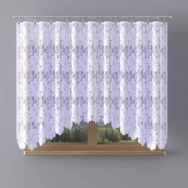 Firanka gotowa żakardowa Morea A144 330x160 cm biała - 160 cm 330 cm