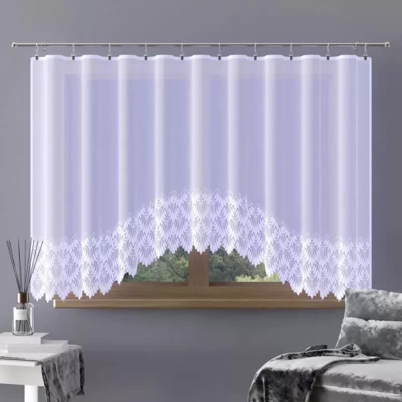 Firanka gotowa żakardowa Alisma A149 300x140 cm biała łuk - 300 cm 140 cm