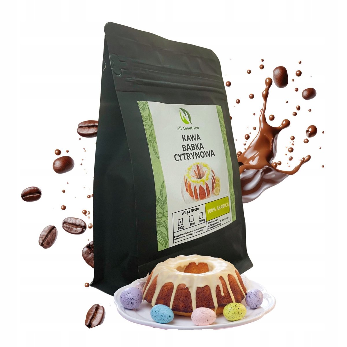 KAWA SMAKOWA 200G MIELONA BABKA CYTRYNOWA 100% Arabica Limitowana Edycja