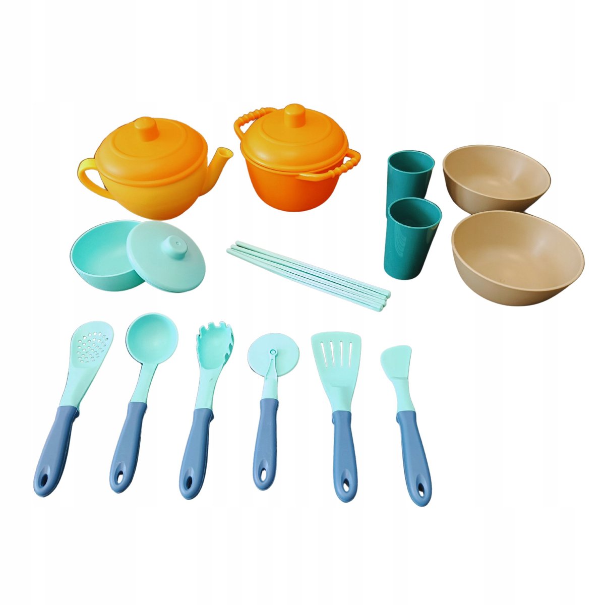 Zestaw naczyń dla dzieci akcesoria naczynia do zabawy kuchnia miękkie 20w1