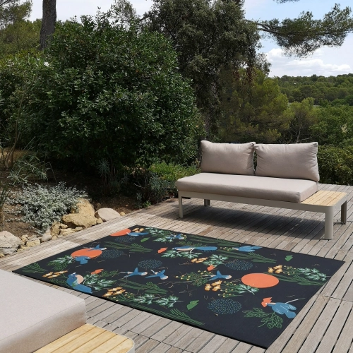 Dywan dziecięcy czarny 140x200 Rug Bloom L