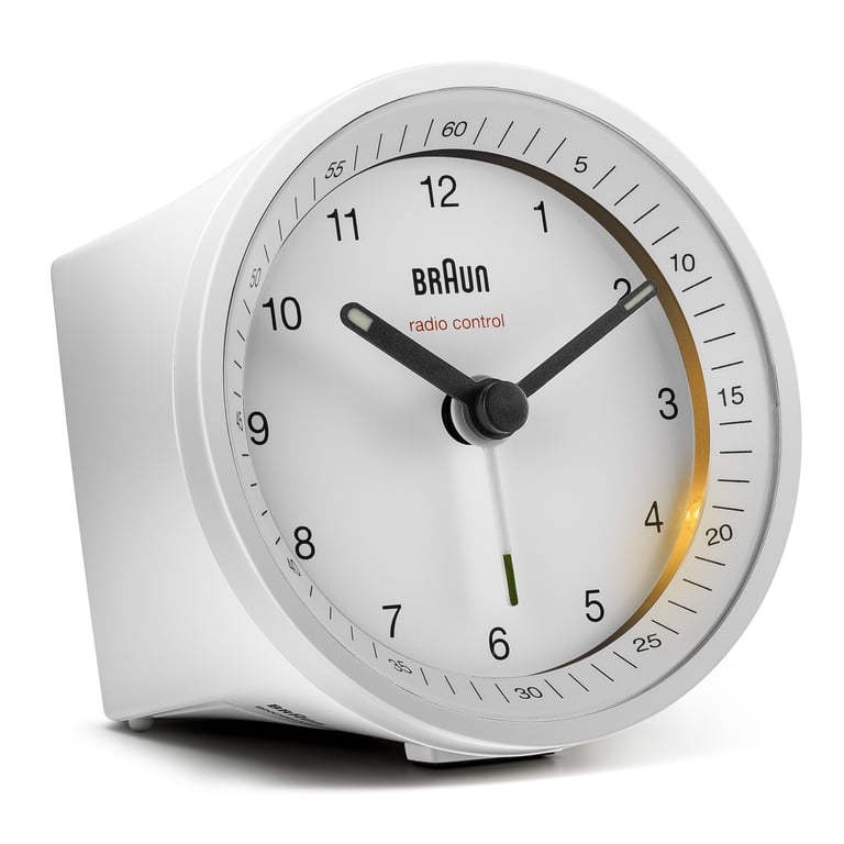 Braun BC07W-DCF Kwarcowy budzik Biały