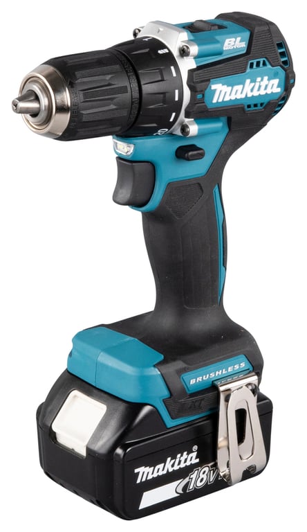 Makita DDF487RFE3 wkrętak zasilany/zakrętark udarowy 1700 RPM Czarny, Niebieski, Stal