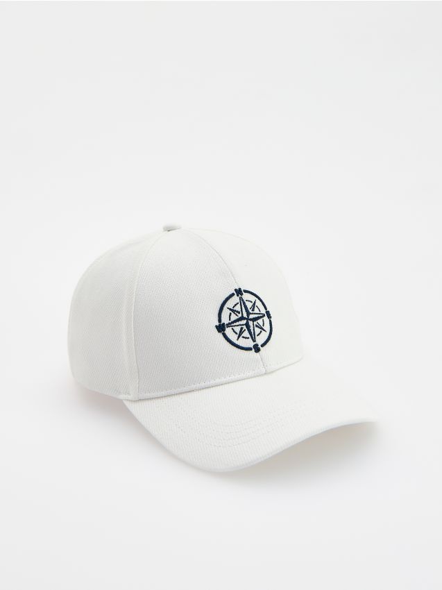 Reserved - Czapka baseball z haftem - biały