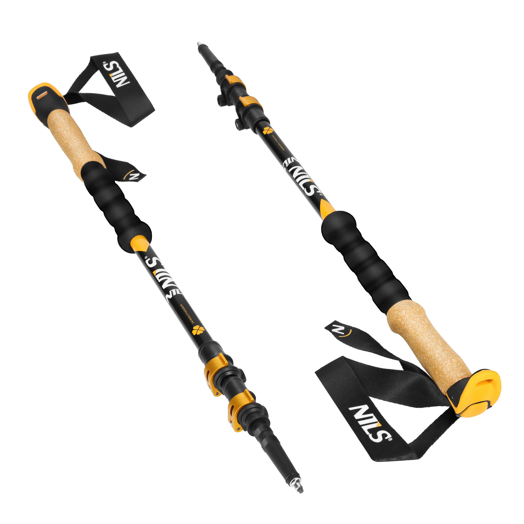 Kijki trekkingowe NILS TK8605 (65 - 135 cm) Czarno-pomarańczowy