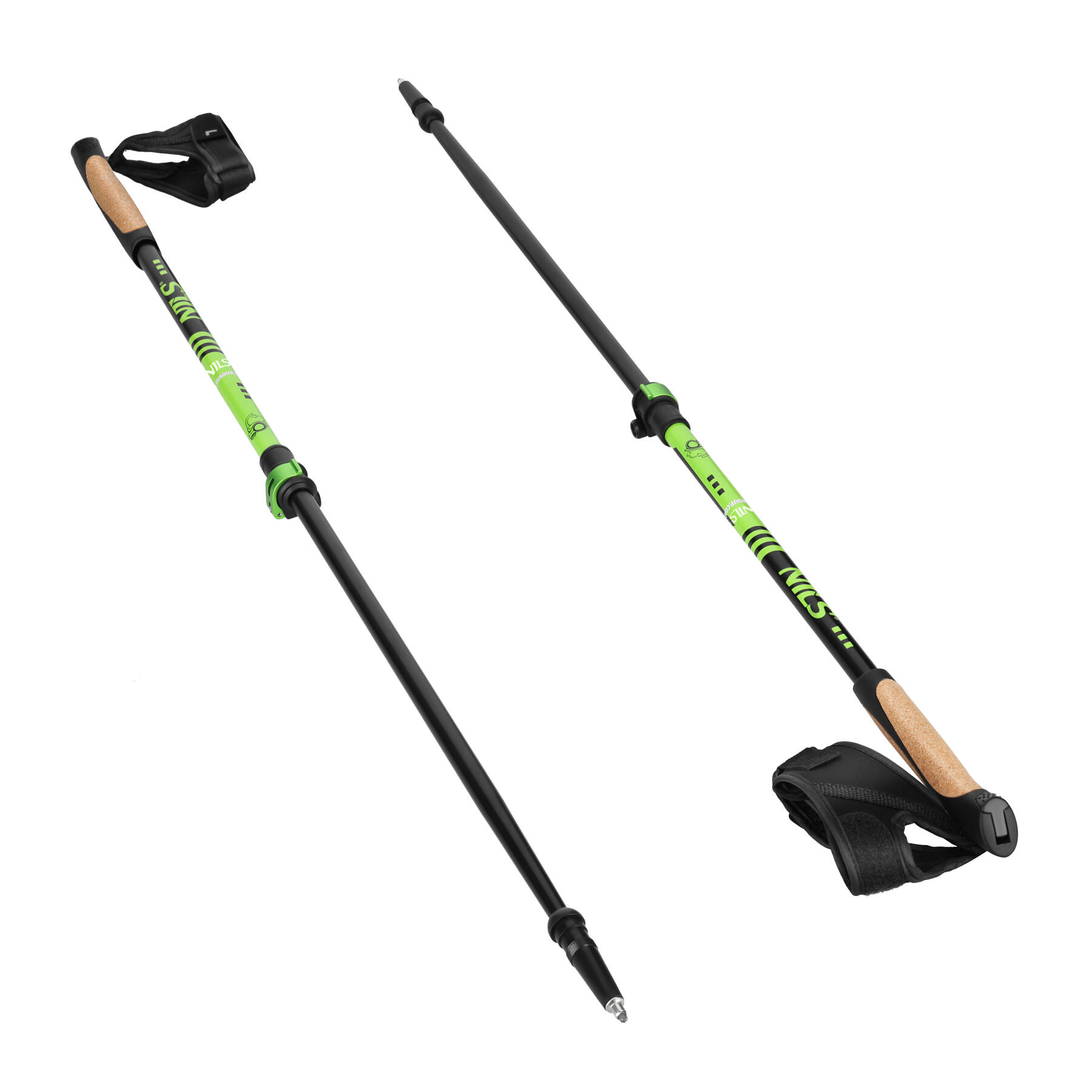 Kijki do nordic walking NILS NW8611 (93 - 125 cm) Czarno-zielony