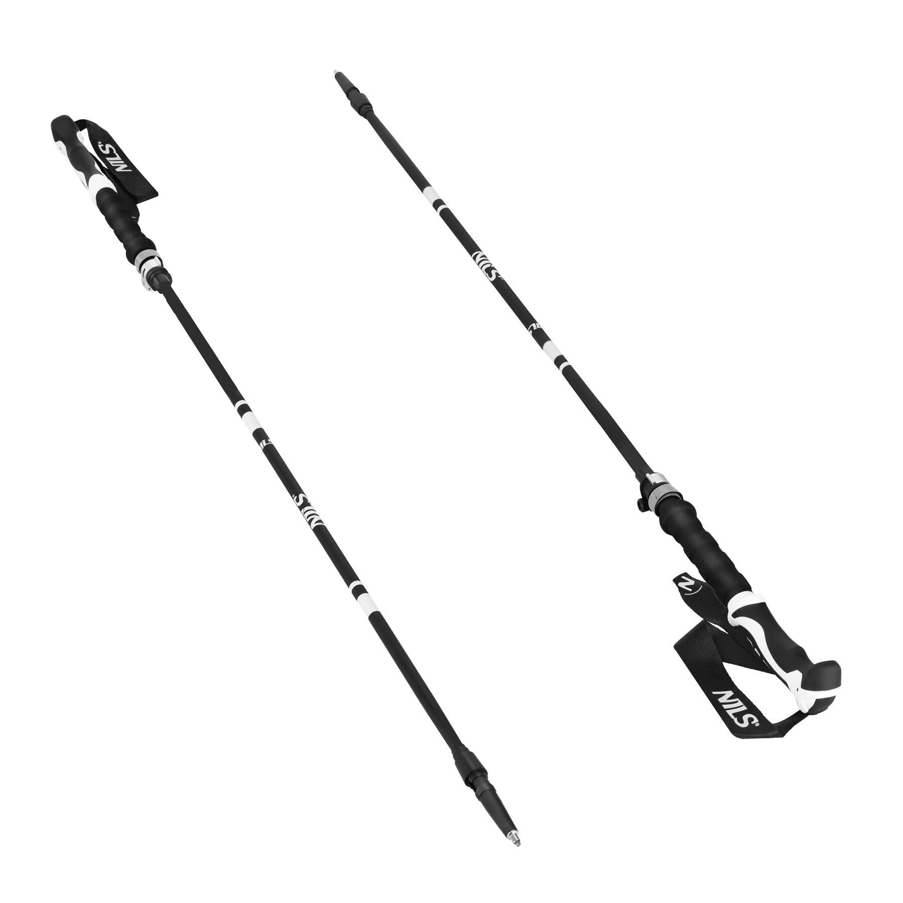 Kijki trekkingowe NILS TK8603 (38.5 - 135 cm) Czarny