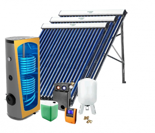 WEBER Zestaw Solarny 3X FX20 VACUM ze zbiornikiem 400 L. + extra gratis