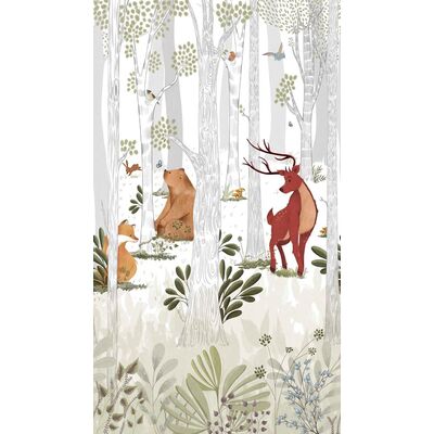 Mural druk cyfrowy winylowy na flizelinie dziecięcy las