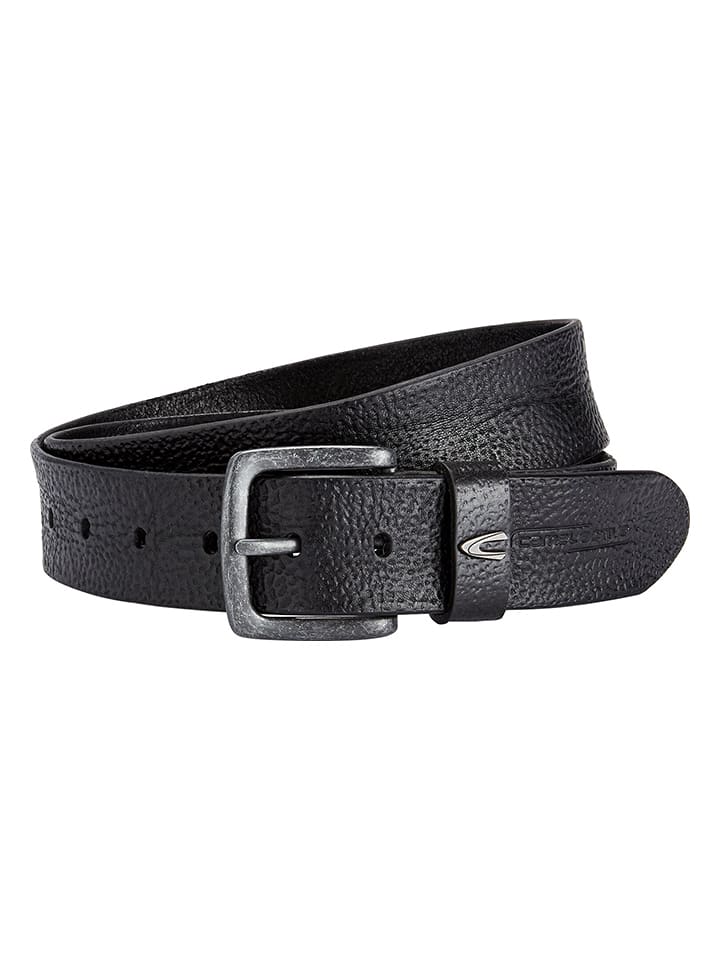 Camel Active Skórzany pasek w kolorze czarnym