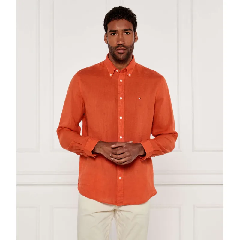 Tommy Hilfiger Lniana koszula PIGMENT DYED Regular Fit