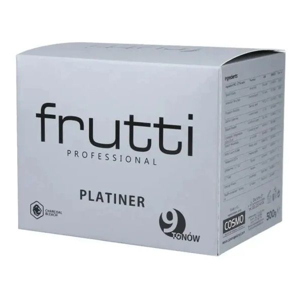 FRUTTI PROFESSIONAL Platiner bezpyłowy rozjaśniacz do włosów 9 tonów 500g