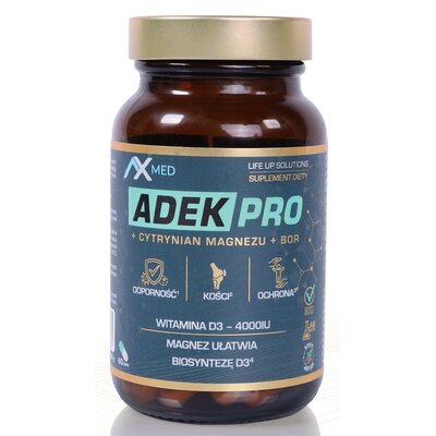 Kompleks witamin i minerałów AXMED Adek Pro (60 kapsułek)