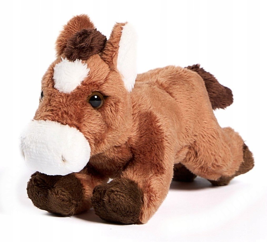 Maskotka Konik Brązowy Koń Leżący - 18cm