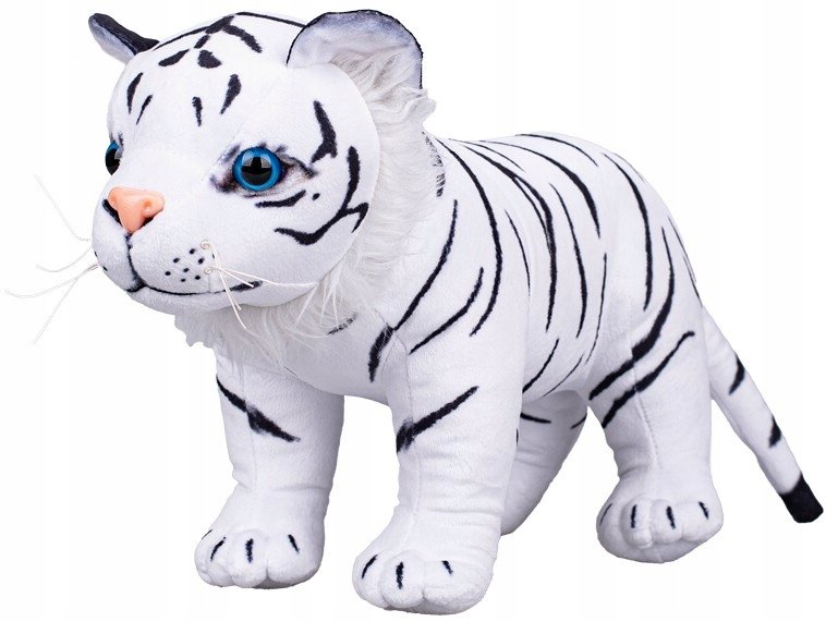 Maskotka Tygrys Biały Bengalski Stojący - 40/30cm