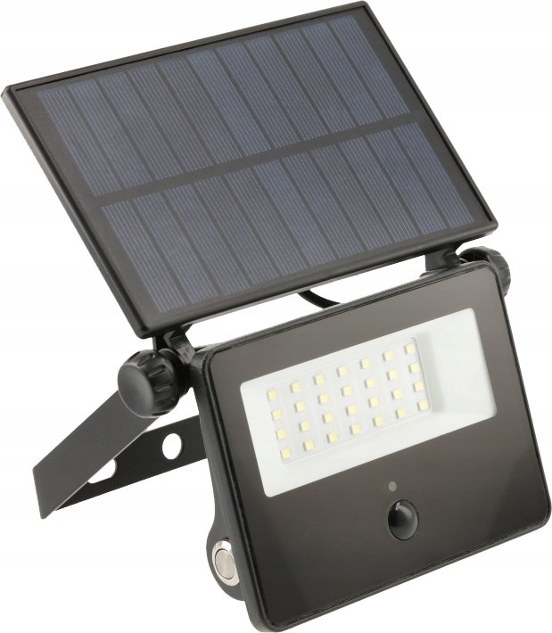 Naświetlacz LED solarny LUMOS II, wymienna bateria, 2000lm, 6400K, IP65 GTV