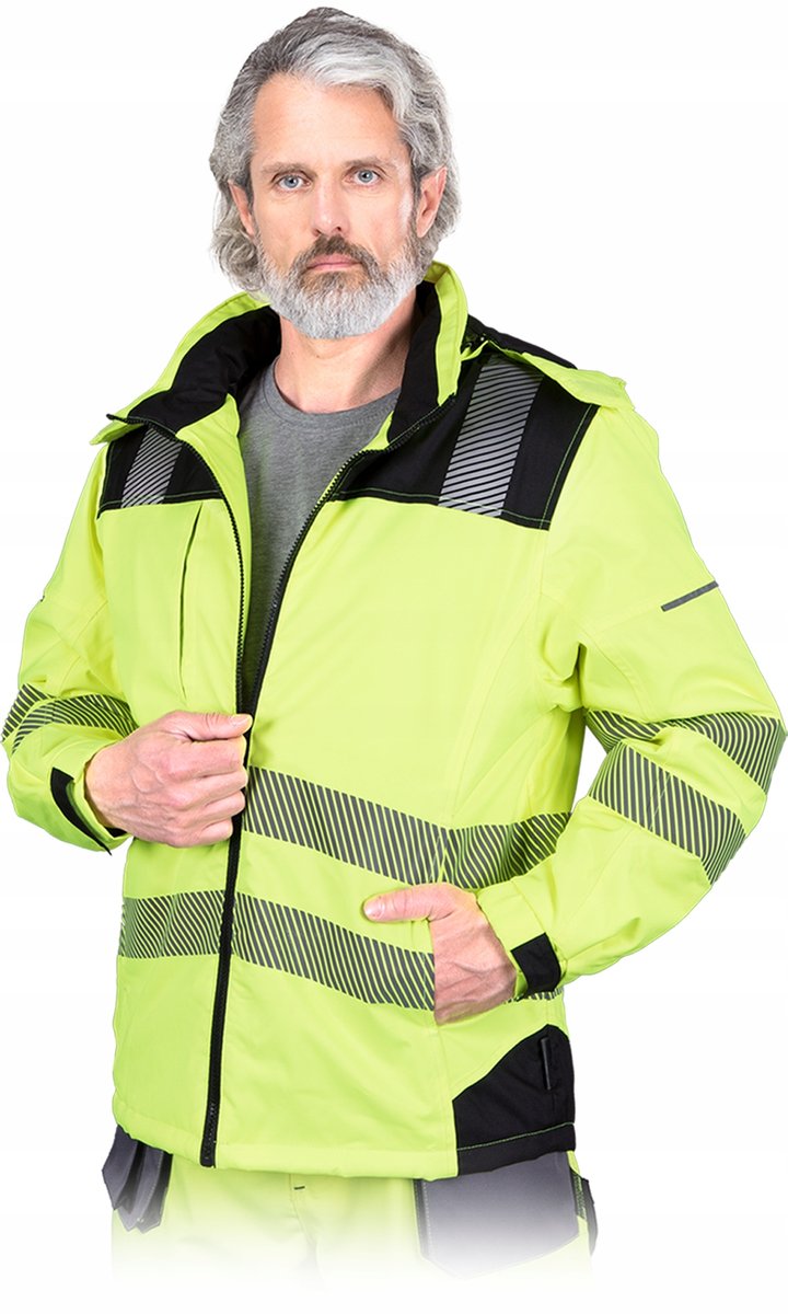 Kurtka ochronna ocieplana żółto-czarny roz.3XL