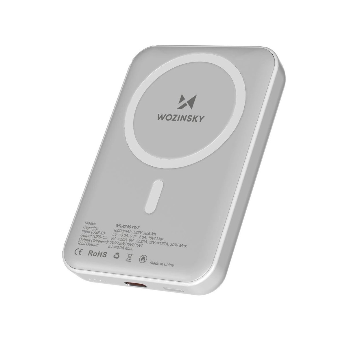Powerbank magnetyczny bezprzewodowy Wozinsky 10 000 mAh MagSafe