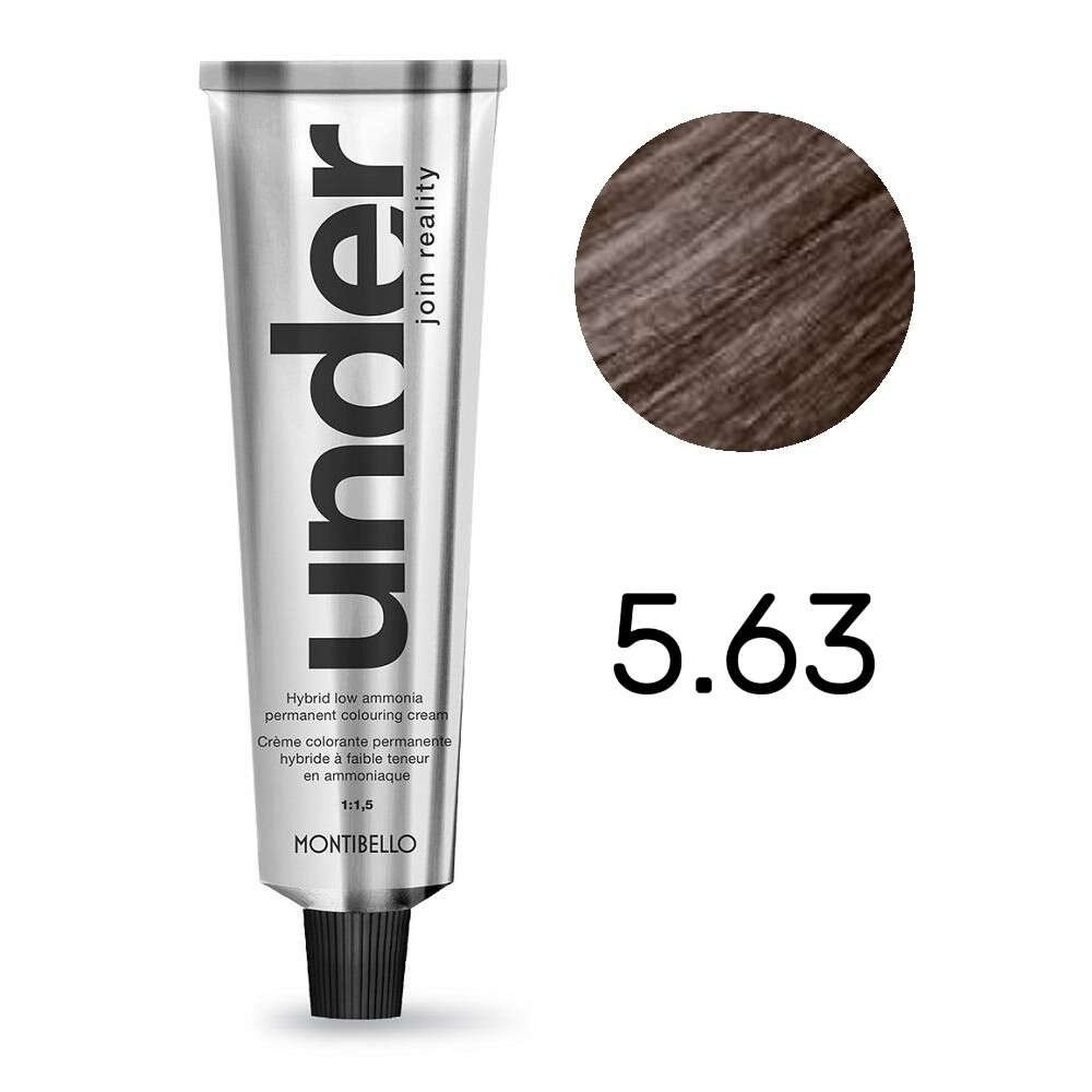 MONTIBELLO UNDER Farba do Włosów, 100% Krycie Siwizny, 5.63, 60ml