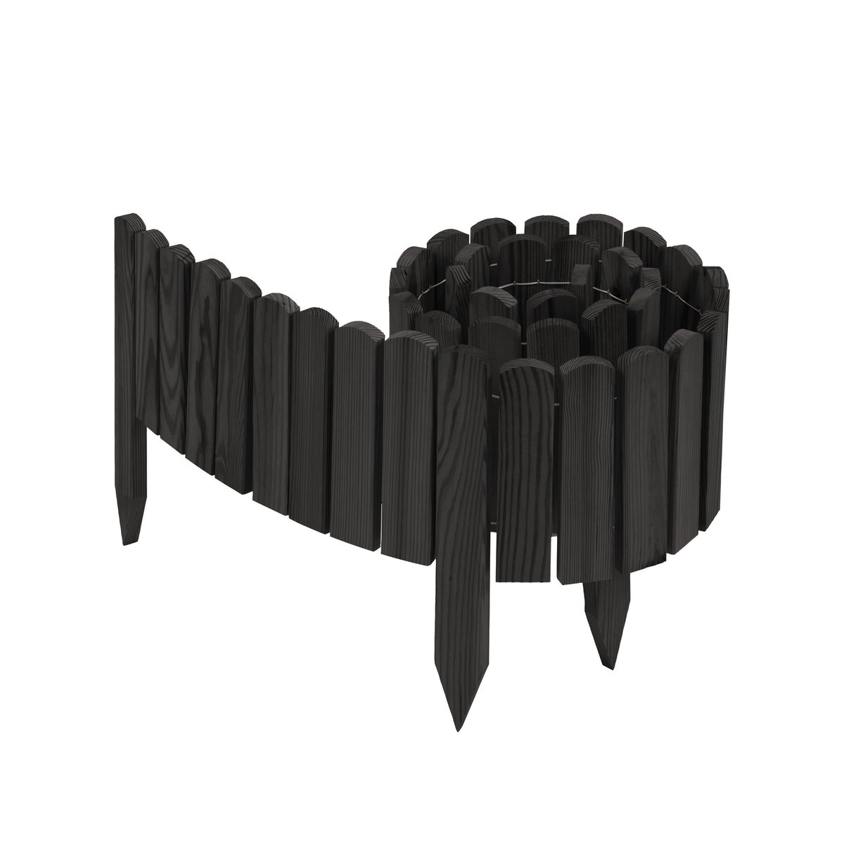 Obrzeże Trawnikowe Palisada Ogrodowa Drewniana Płotek Ogrodowy 40 x 200 cm