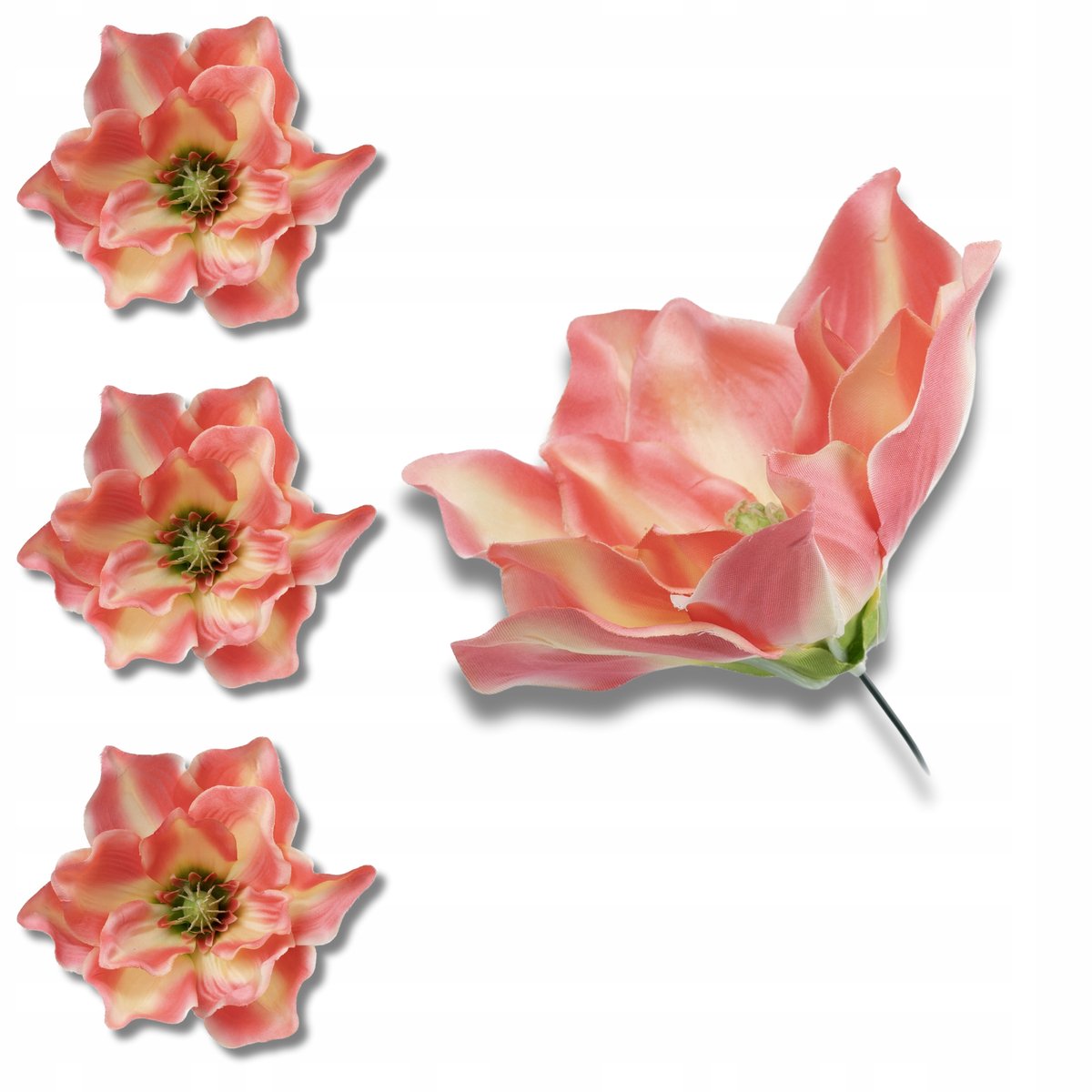 Magnolia Kwiat sztuczny Różowo-kremowa Magnolia do bukietu 12sztuk
