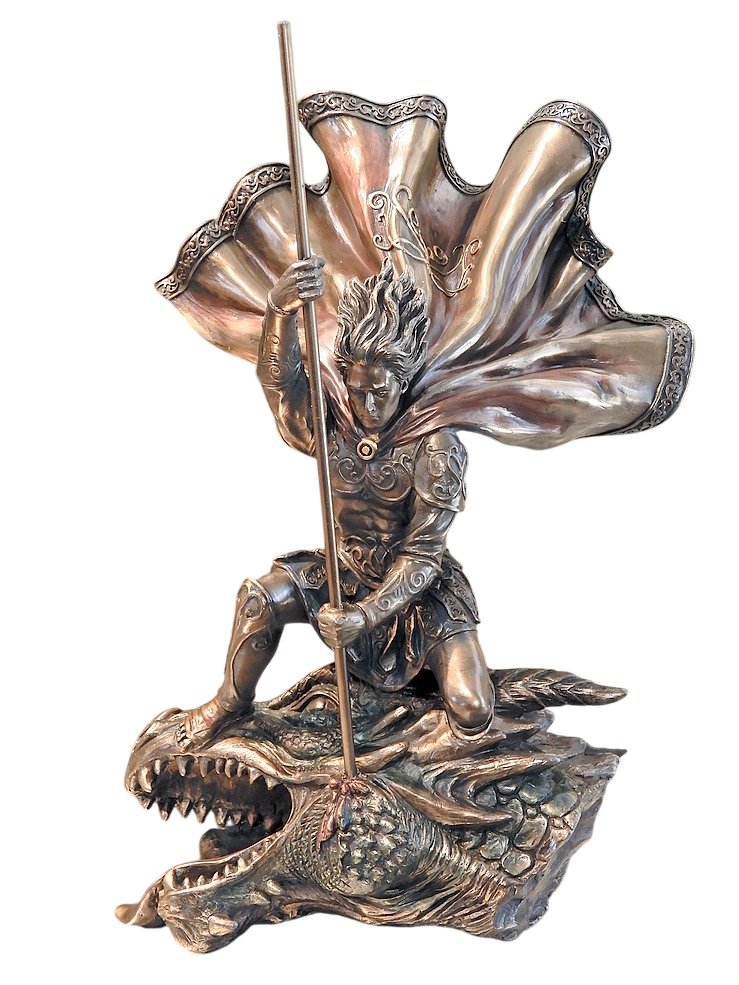 FIGURKA ŚW. JERZY POGROMCA SMOKÓW ORYGINALNY PREZENT VERONESE