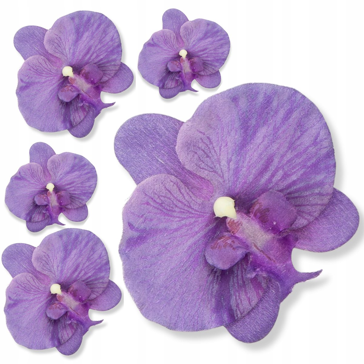 STORCZYK Główka kwiatowa LILAC 11cm Wyrobowa Storczyki Sztuczne 12szt