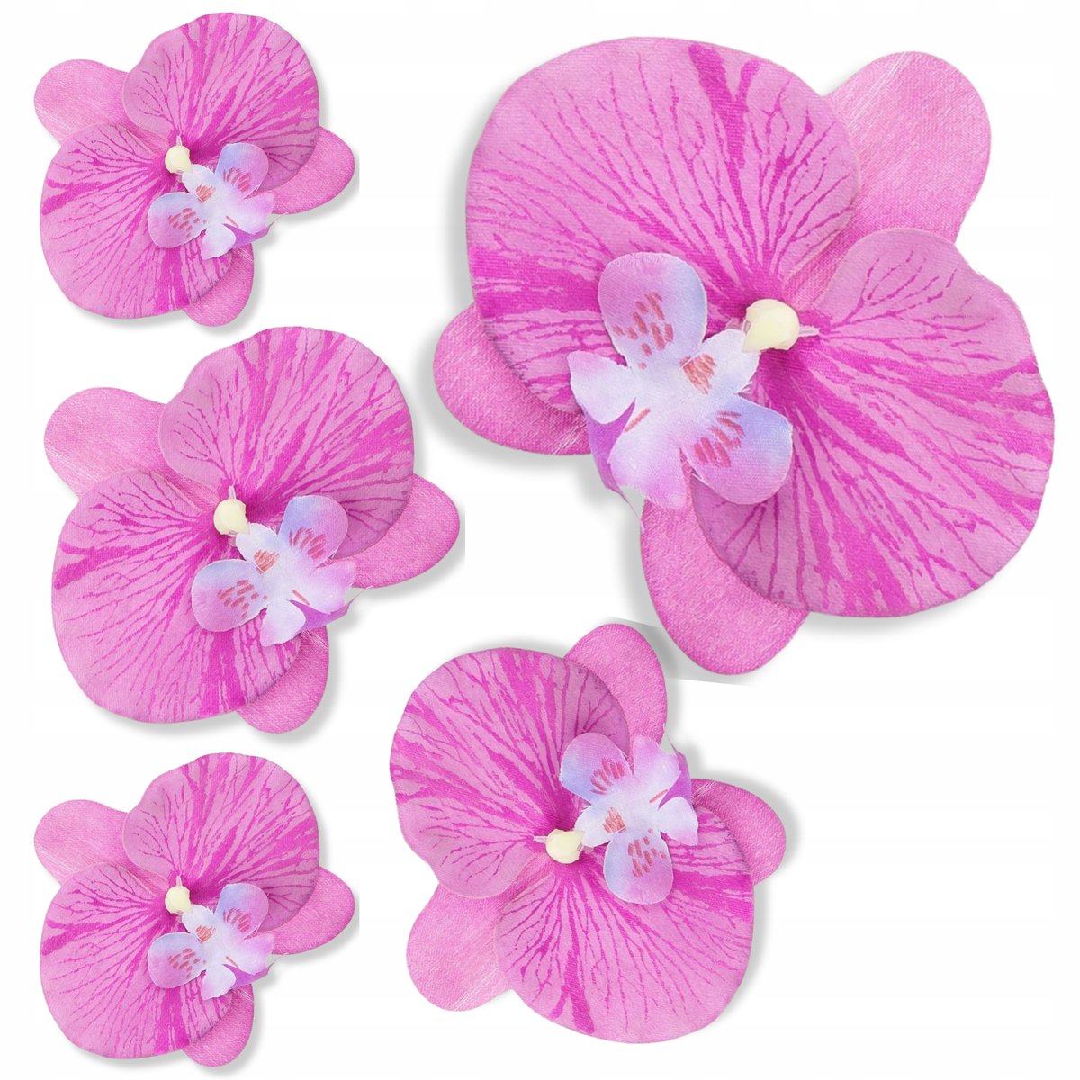 STORCZYK Główka kwiatowa 11cm Wyrobowa Purple Storczyki Sztuczne 12szt