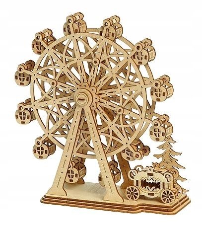 Drewniane Puzzle 3D Diabelski Młyn Diy