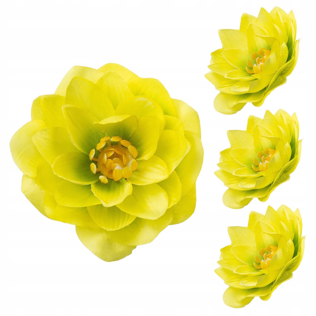 Lotos LILIA WODNA główka wyrobowa 11 cm LEMON kwiat sztuczny 12 szt.