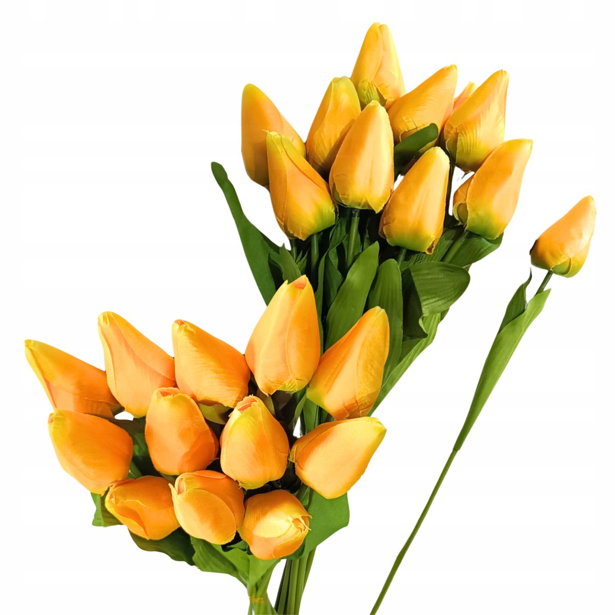 TULIPANY BUKIET TULIPANÓW 55cm Żółte Sztuczne kwiaty Wiosna WIELKANOC 12szt
