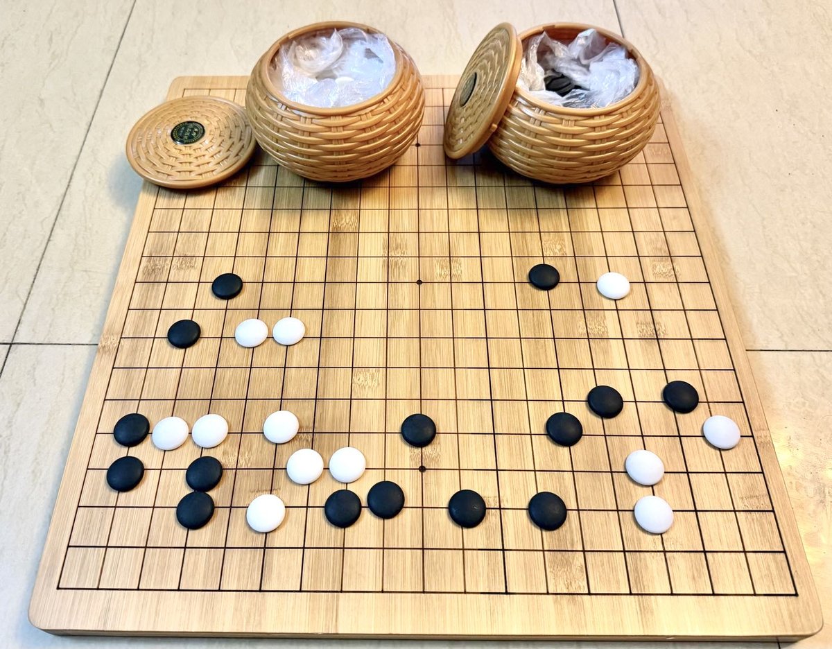 ZESTAW Go: Bambusowa plansza + kamienie + Gosu