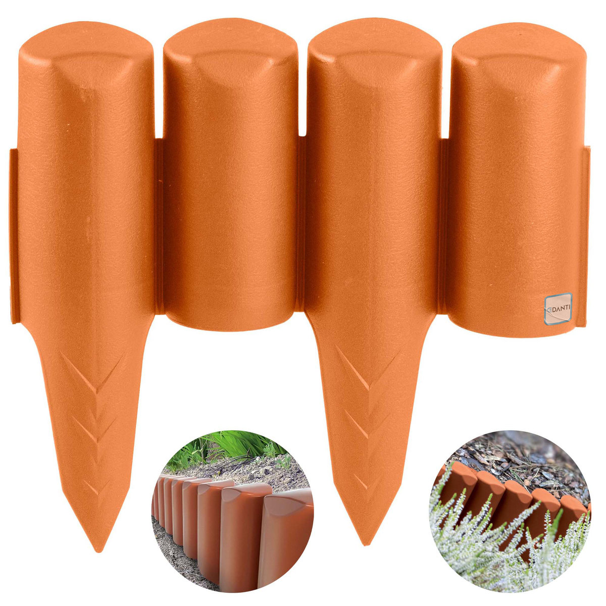 Płotek Ogrodowy 2,5 M Obrzeże Trawnikowe Palisada Terakota