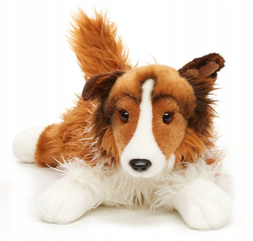Maskotka Piesek Owczarek Szkocki Lassie Brązowy - 40cm