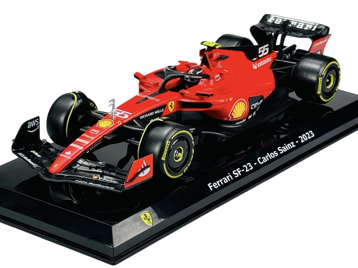 BBURAGO 2023 FERRARI RACING SF-23 #55 CARLOS SAINZ + GABLOTKA 1:24 26808