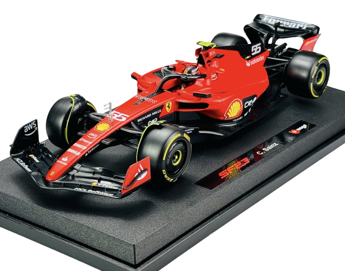 BBURAGO FERRARI RACING 2023 F1 SF-23 #55 CARLOS SAINZ 1:18 16812