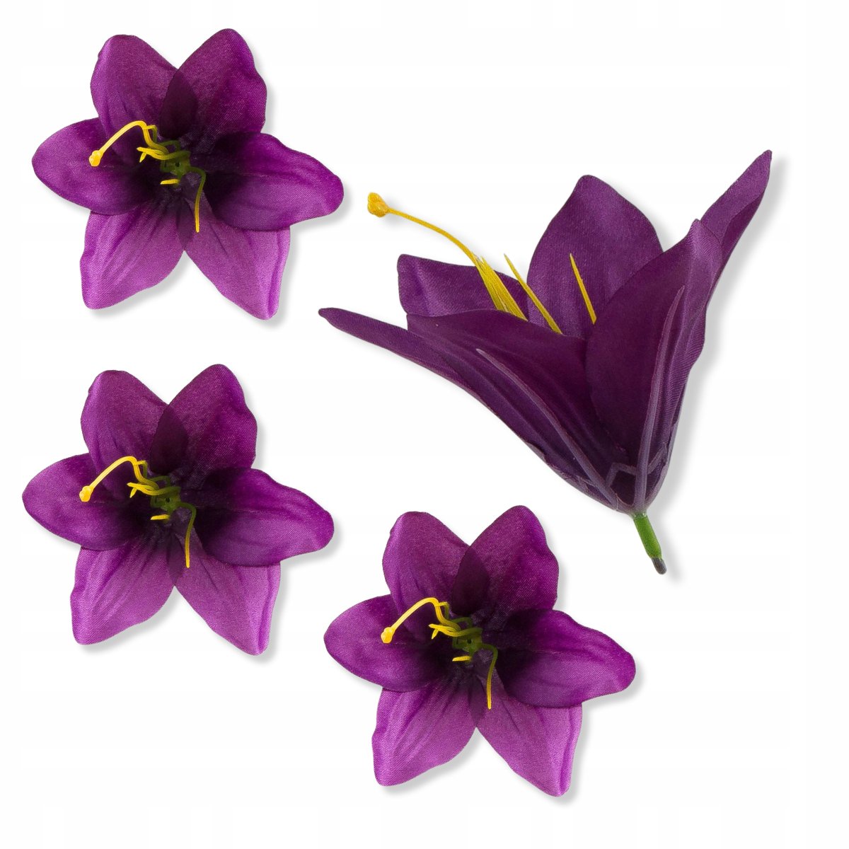 Fioletowa LILIA Ciemne sztuczne kwiaty Lilii Kielich kwiatu lilii 12 sztuk