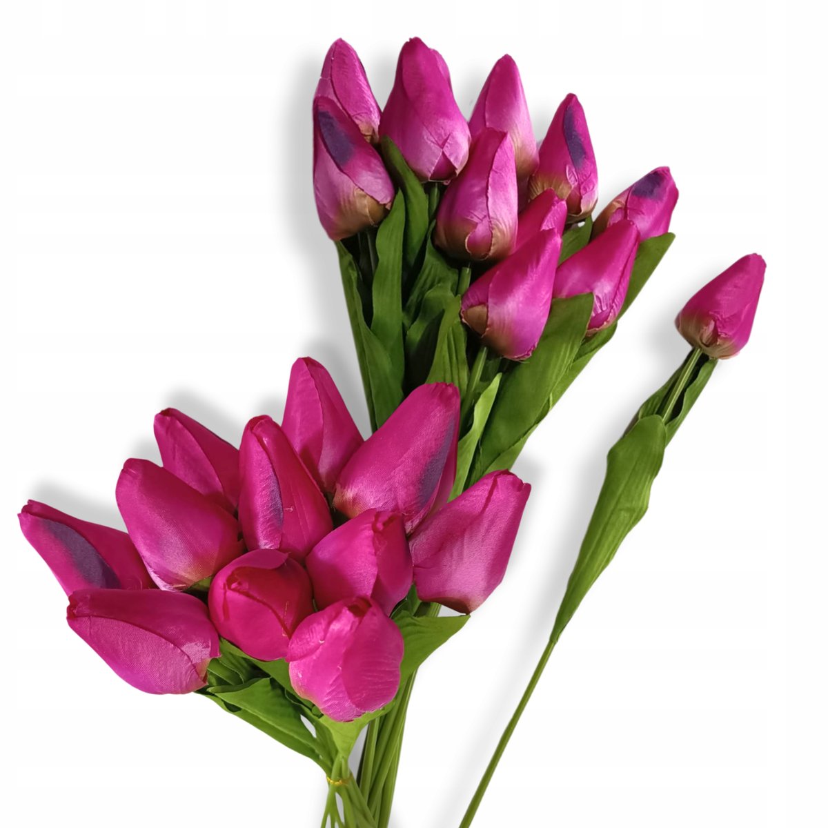 TULIPANY BUKIET FIOLETOWYCH TULIPANÓW 55cm Sztuczne kwiaty Wiosenne 12szt