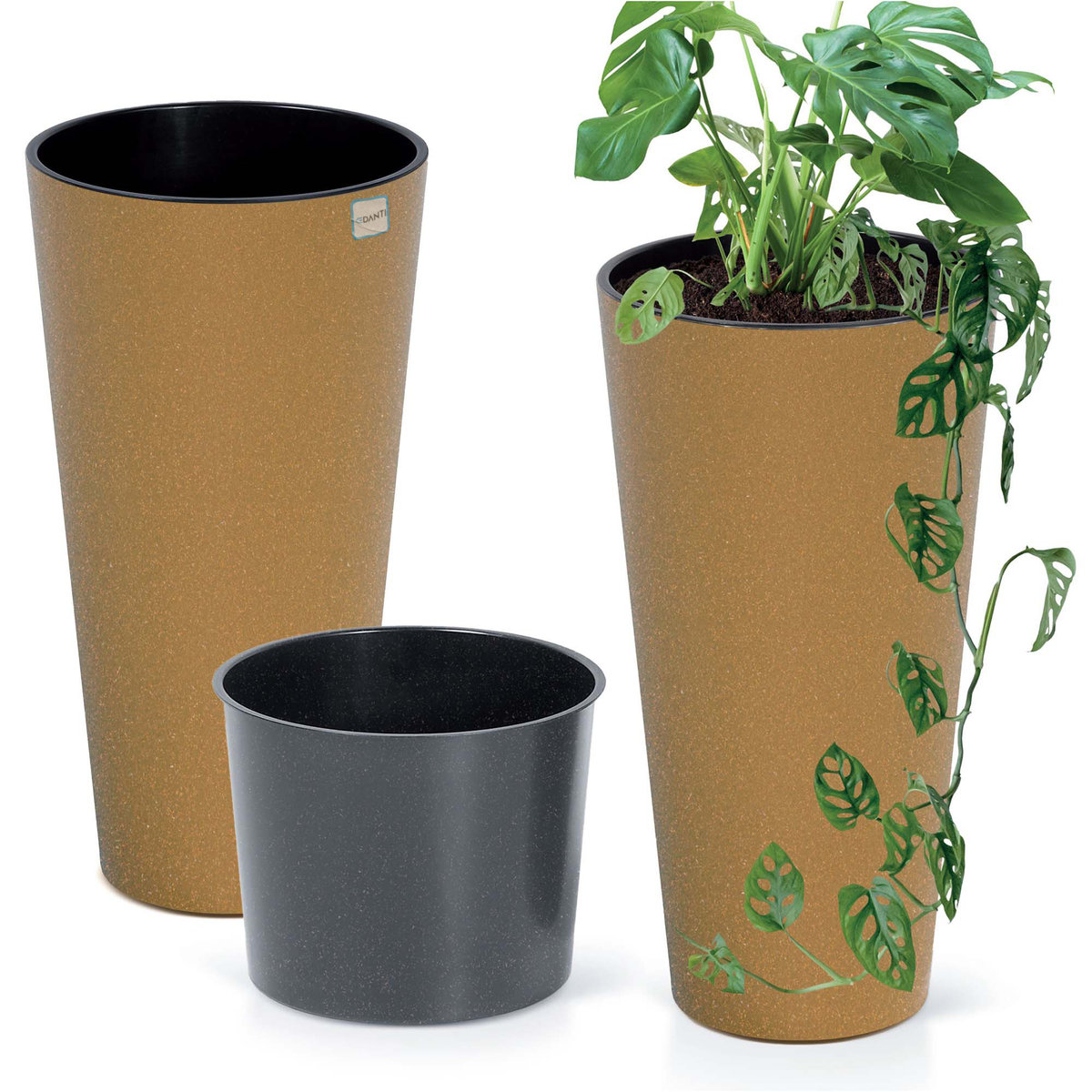 Donica Doniczka Ogrodowa 25 Cm Na Taras Do Ogrodu Domu Eco Wood Brązowa
