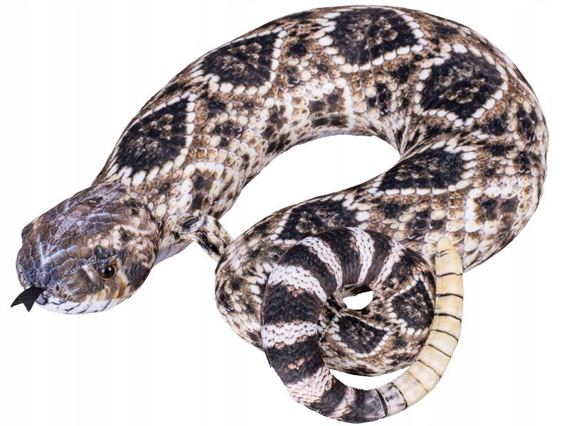 Maskotka Wąż Grzechotnik Poduszka Zagłówek pod szyję - 40cm