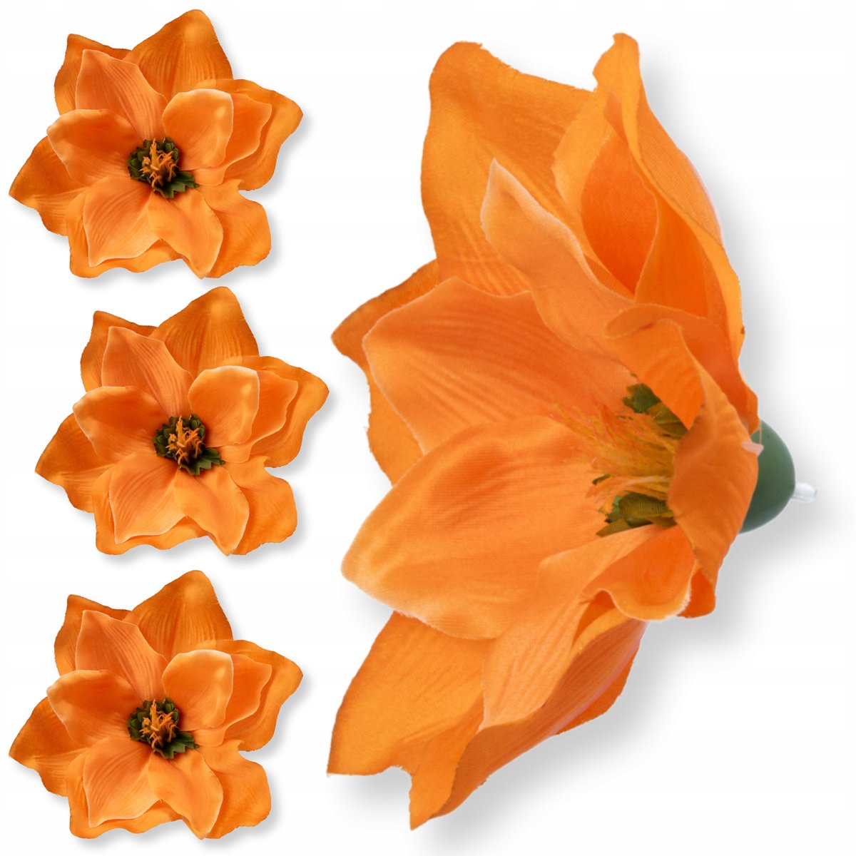 DUŻA MAGNOLIA SZTUCZNA KWIAT 18 cm główka wyrobowa 6 szt