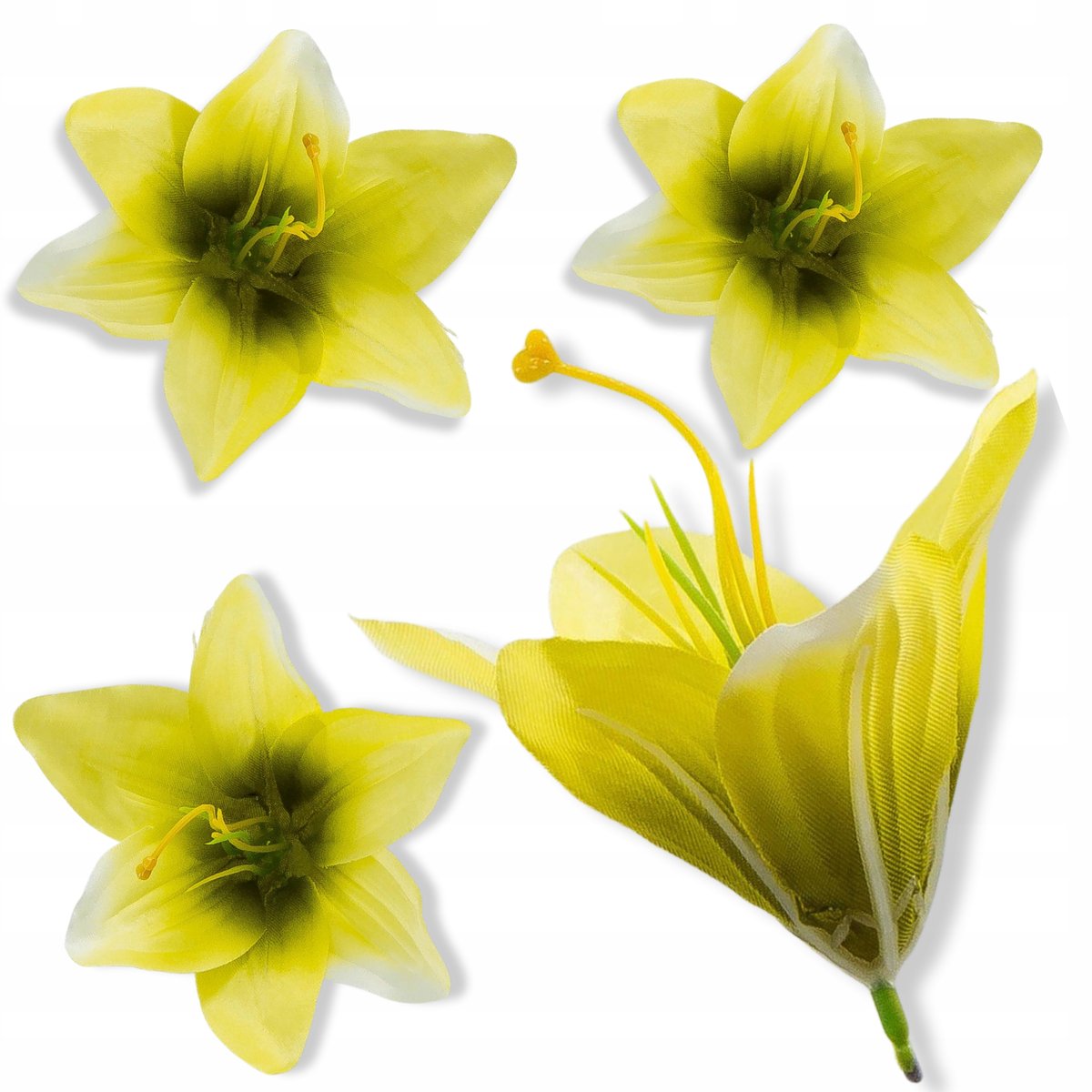 LILIA Lilie Główka kwiatowa 11 cm Kwiat Sztuczny Lilii Małe Lilie 12szt.