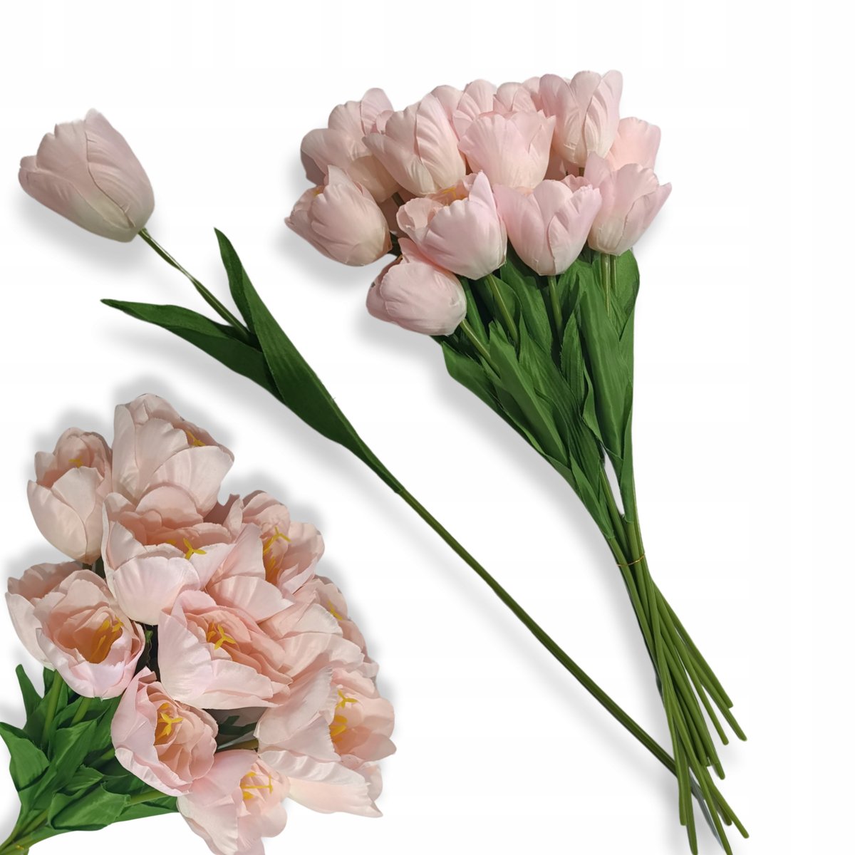 SZTUCZNY TULIPAN 56cm Bukiet tulipanów Długi Piękny tulipan jak żywy 6sztuk