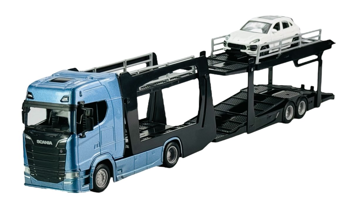 BBURAGO SCANIA 770S + PORSCHE MACAN 1:43 31467
