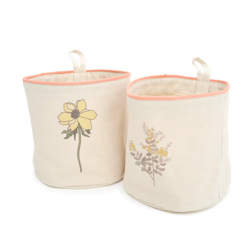 Kosz na zabawki x2 kolorowy 20x20 2 Baskets Set Flora