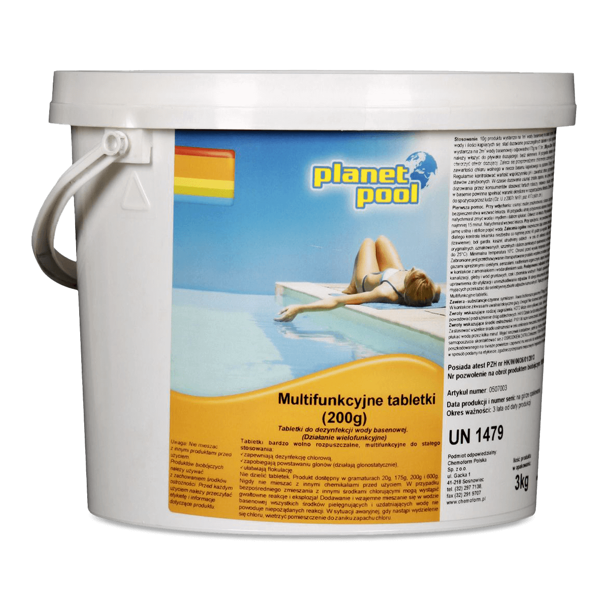 Planet Pool Produkt do pielęgnacji wody basenowej CHEMOCHLOR 3 kg
