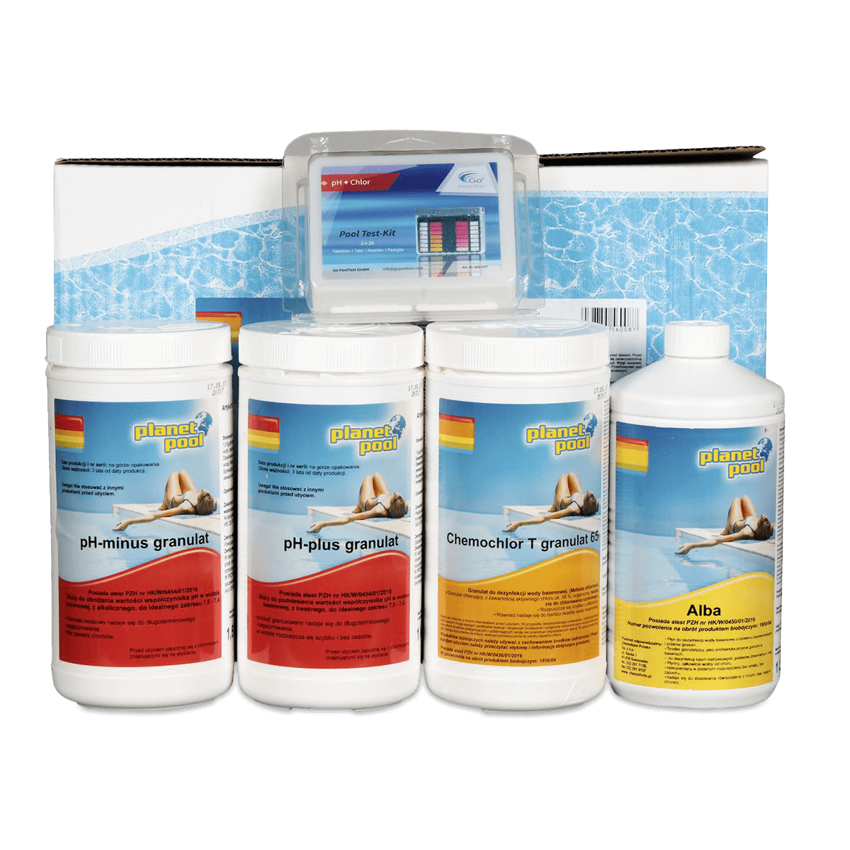 Planet Pool Zestaw produktów do pielęgnacji wody basenowej STARTER SET