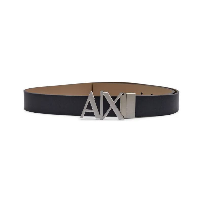 Armani Exchange Skórzany dwustronny pasek