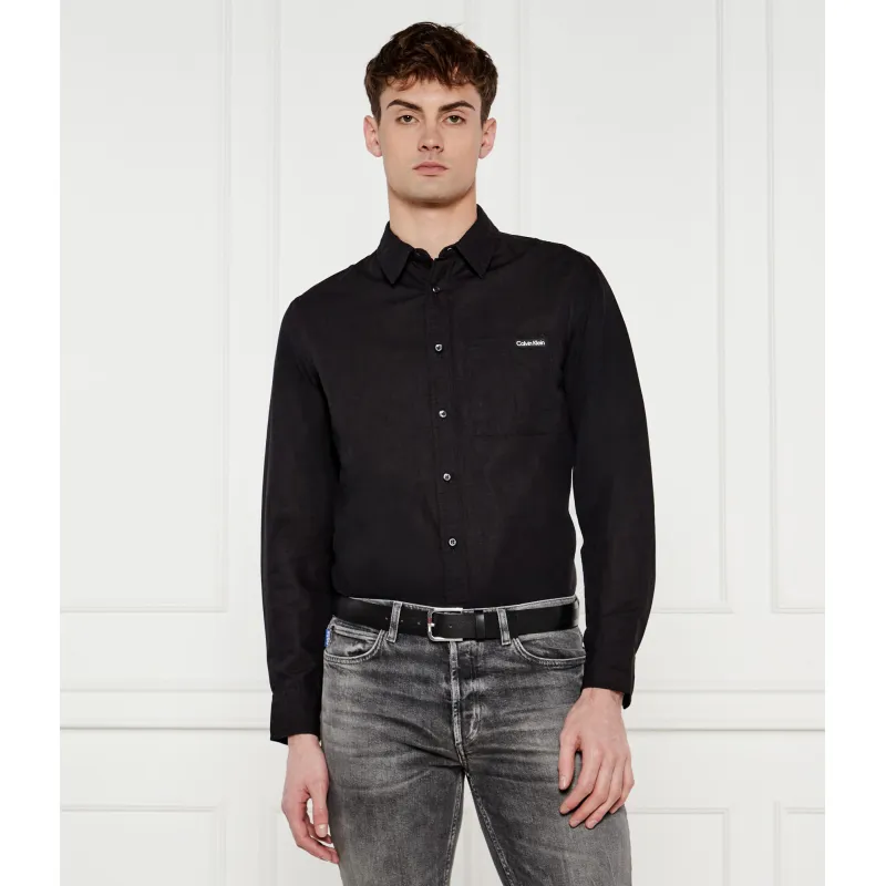 Calvin Klein Jeans Lniana koszula Regular Fit